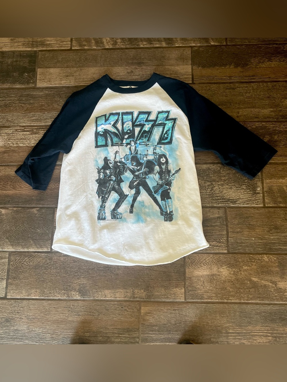 Alstyle KISS band 40 years anniversary baseball style t-shirt L dated 2014